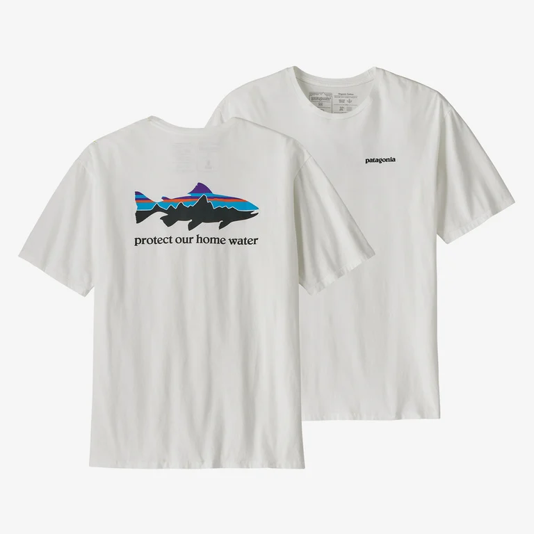 Patagonia Men's Home Water Trout Organic T-Shirt '23 - White - Medium