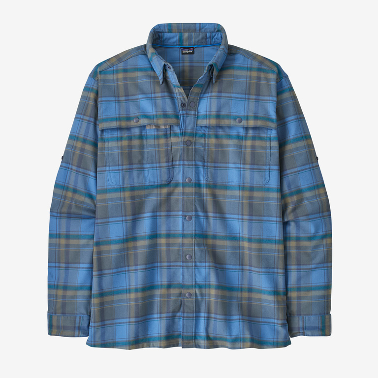 Patagonia Men's Early Rise Stretch Fishing Shirt in Blue Bird, Small - Fishing Shirts - Organic Cotton/Polyester/