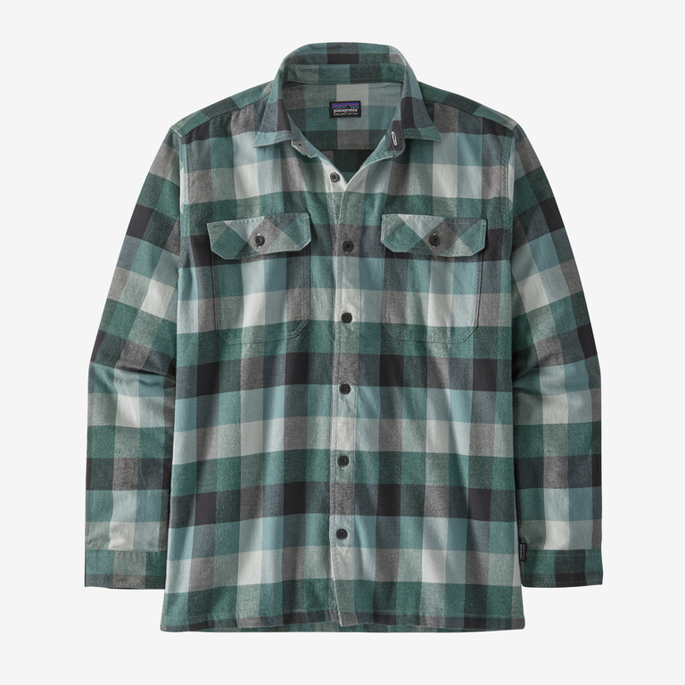 Patagonia Men's Long-Sleeved Organic Cotton Midweight Fjord Flannel Shirt M / Guides: Nouveau Green