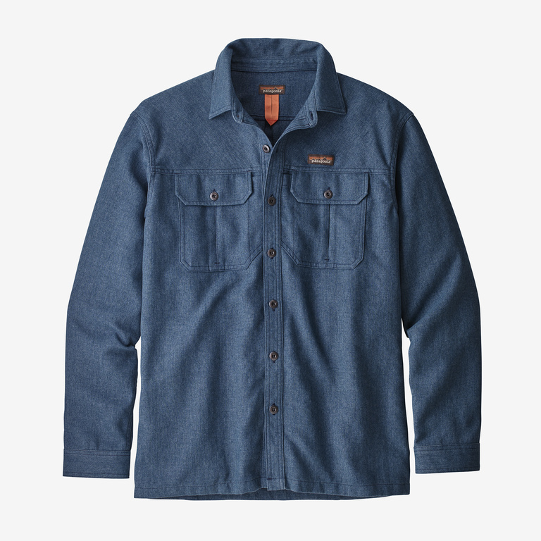 Patagonia Men's Farrier's Work Shirt in Stone Blue, Small - Workwear Shirts & Tops - Hemp/Polyester