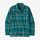 M's Long-Sleeved Organic Cotton Midweight Fjord Flannel Shirt - Brisk: Dark Borealis Green (BRDA) (42400)