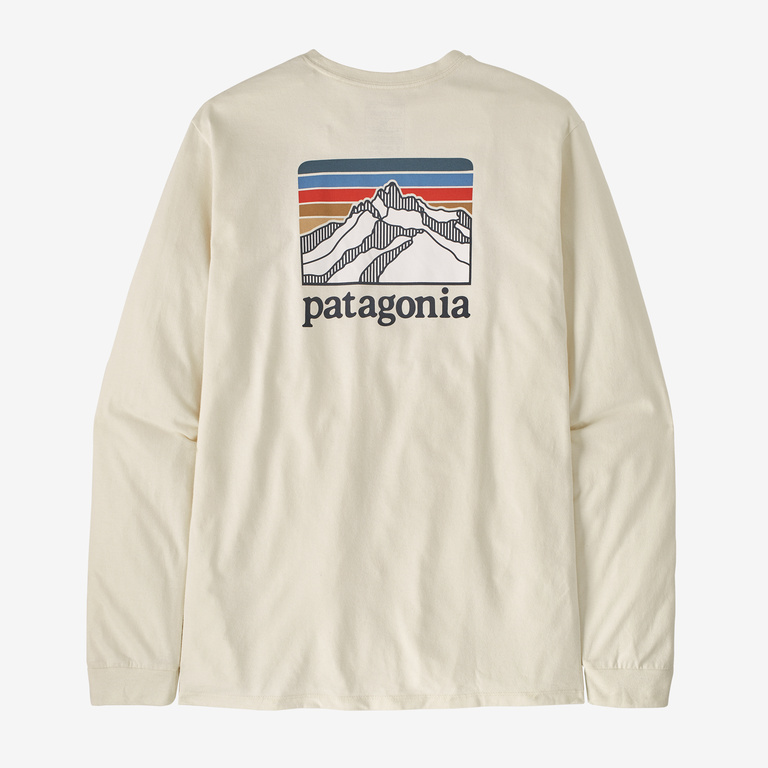 Patagonia Line Logo Ridge Responsibili-Tee LS - Mens - Birch White