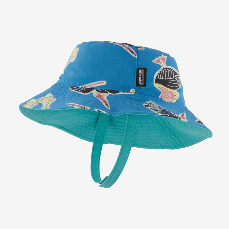 Patagonia Baby Sun Bucket Hat in Vessel Blue, 3-6 Months - Nylon