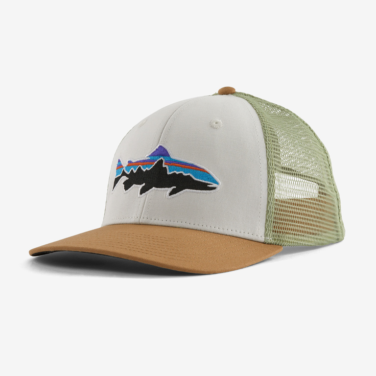 Patagonia - Fitz Roy Trout Trucker Hat - White W/classic Tan