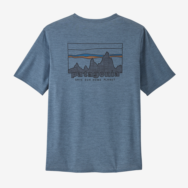 PATAGONIA Capilene Cool Daily Graphic Shirt - Men's '73 Skyline: Utility Blue X-Dye / L