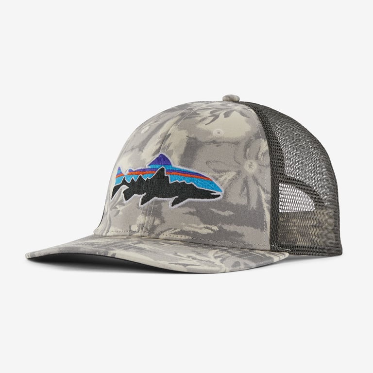 Patagonia Fitz Roy Trout Trucker Hat - Cliffs and Waves / Natural